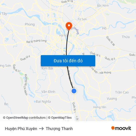 Huyện Phú Xuyên to Thượng Thanh map