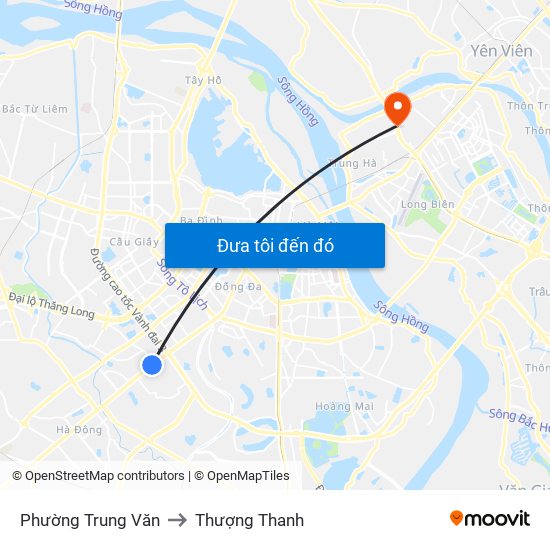 Phường Trung Văn to Thượng Thanh map