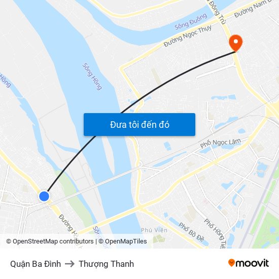 Quận Ba Đình to Thượng Thanh map