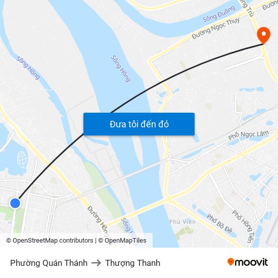 Phường Quán Thánh to Thượng Thanh map