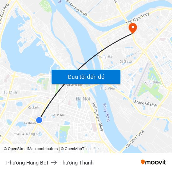 Phường Hàng Bột to Thượng Thanh map