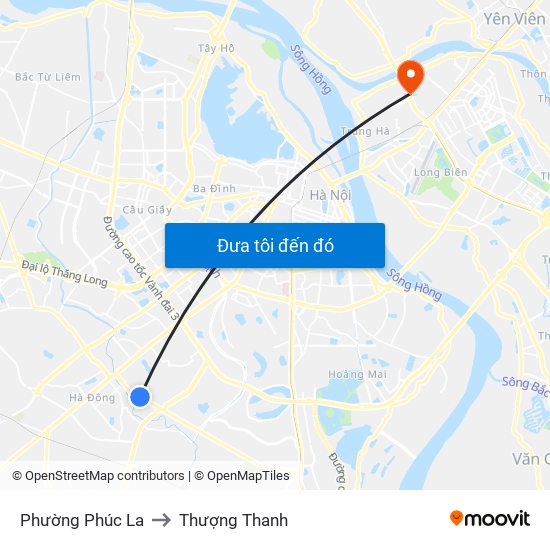 Phường Phúc La to Thượng Thanh map
