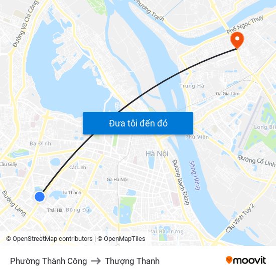 Phường Thành Công to Thượng Thanh map