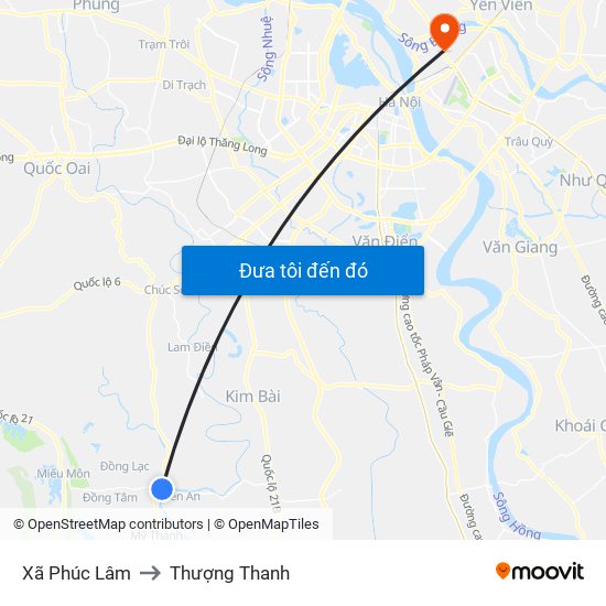 Xã Phúc Lâm to Thượng Thanh map