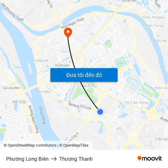 Phường Long Biên to Thượng Thanh map