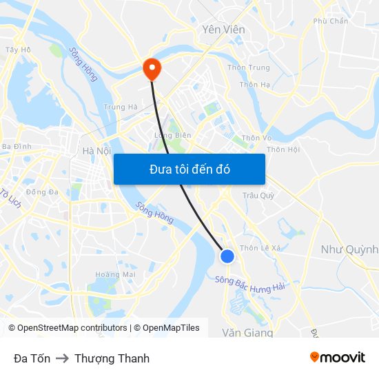 Đa Tốn to Thượng Thanh map