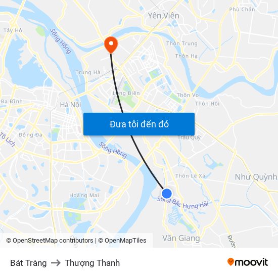 Bát Tràng to Thượng Thanh map