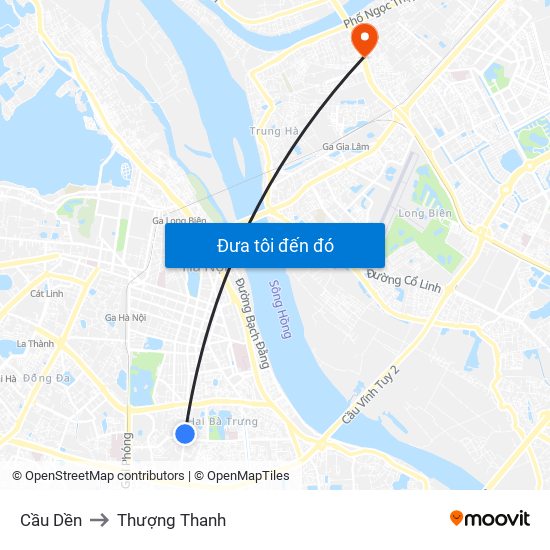 Cầu Dền to Thượng Thanh map