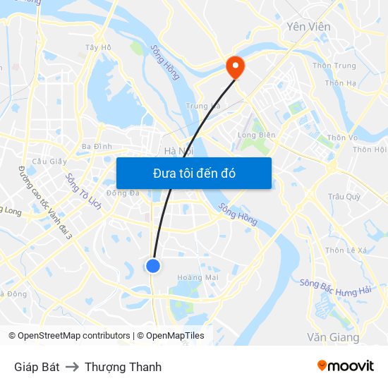 Giáp Bát to Thượng Thanh map