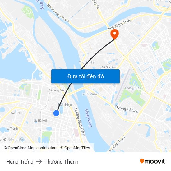 Hàng Trống to Thượng Thanh map