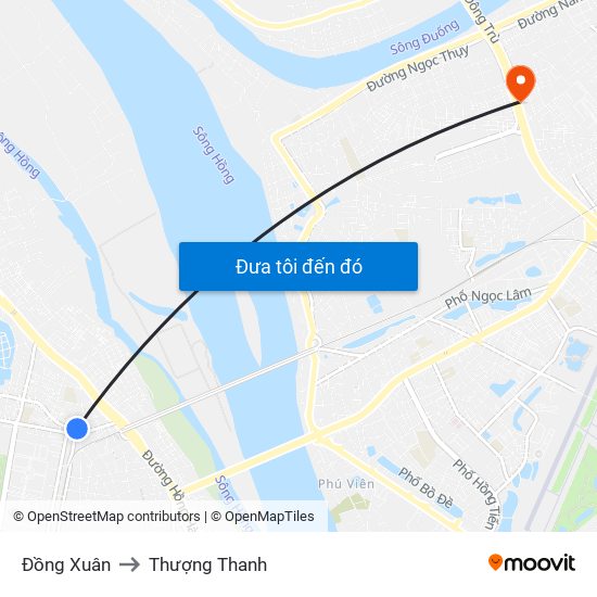 Đồng Xuân to Thượng Thanh map