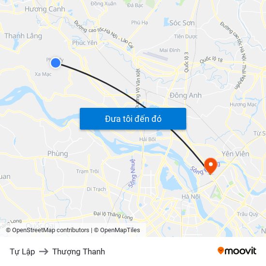 Tự Lập to Thượng Thanh map