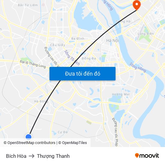 Bích Hòa to Thượng Thanh map