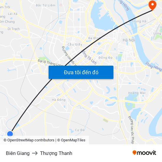 Biên Giang to Thượng Thanh map