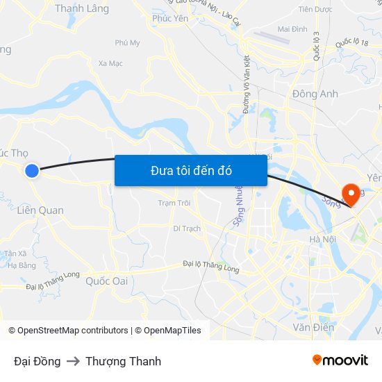 Đại Đồng to Thượng Thanh map