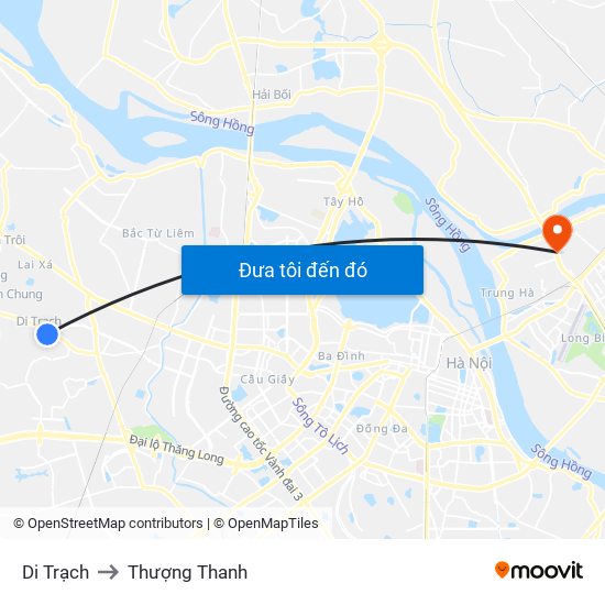 Di Trạch to Thượng Thanh map