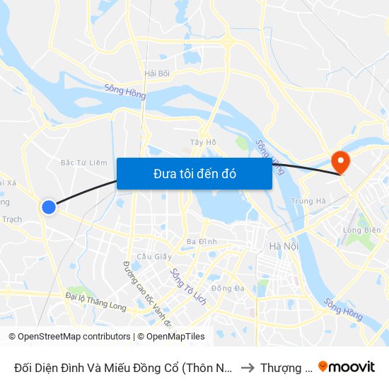 Đối Diện Đình Và Miếu Đồng Cổ (Thôn Nguyên Xá) - Đường 32 to Thượng Thanh map