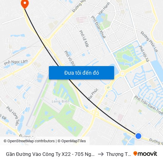 Gần Đường Vào Công Ty X22 - 705 Nguyễn Văn Linh to Thượng Thanh map