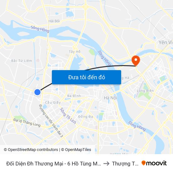 Đối Diện Đh Thương Mại - 6 Hồ Tùng Mậu (Cột Sau) to Thượng Thanh map
