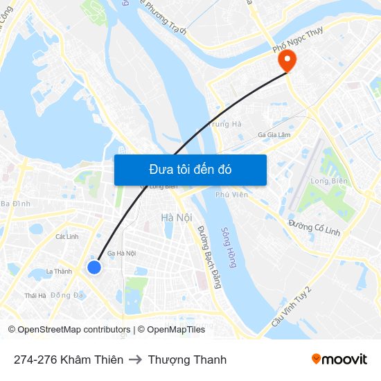 274-276 Khâm Thiên to Thượng Thanh map
