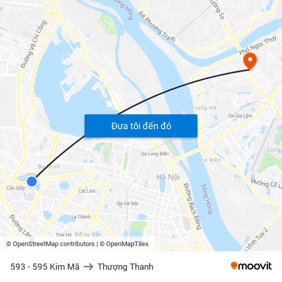 593 - 595 Kim Mã to Thượng Thanh map
