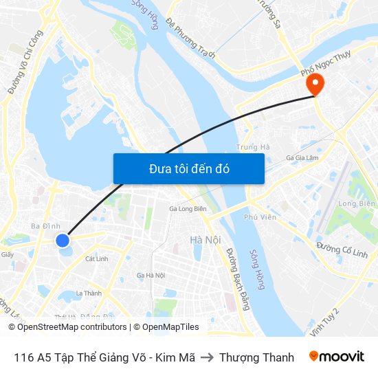 116 A5 Tập Thể Giảng Võ - Kim Mã to Thượng Thanh map