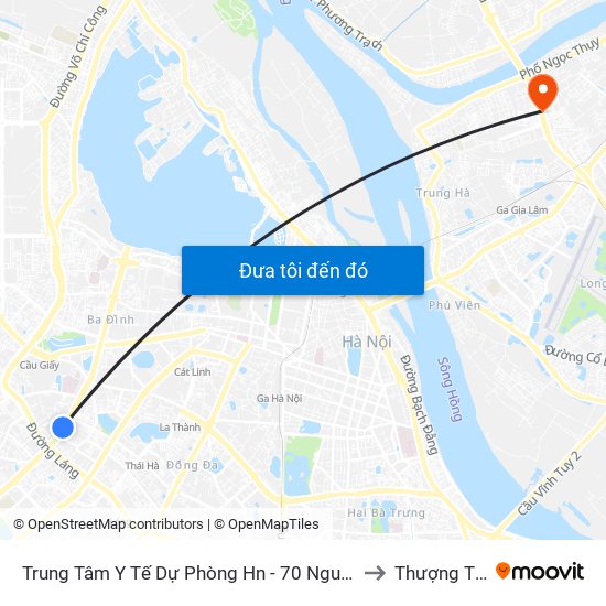 Trung Tâm Y Tế Dự Phòng Hn - 70 Nguyễn Chí Thanh to Thượng Thanh map