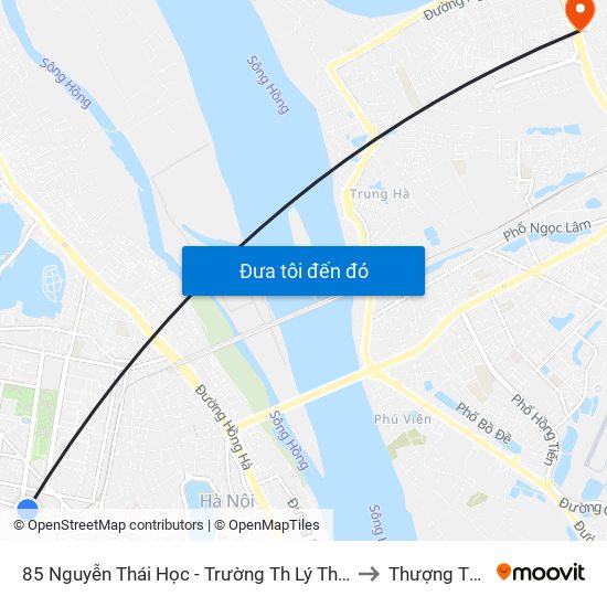 85 Nguyễn Thái Học - Trường Th Lý Thường Kiệt to Thượng Thanh map