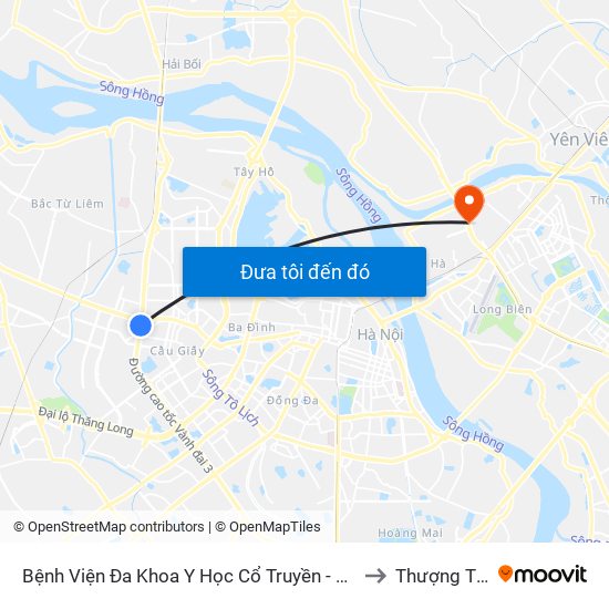 Công Ty Miwon - Phạm Hùng to Thượng Thanh map