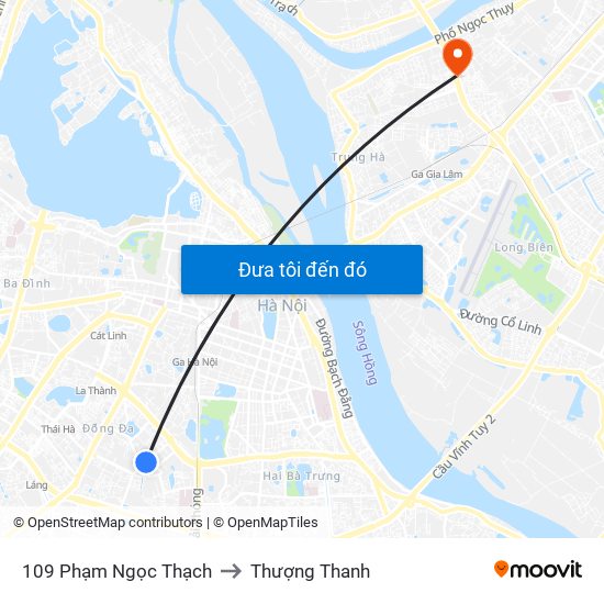 109 Phạm Ngọc Thạch to Thượng Thanh map