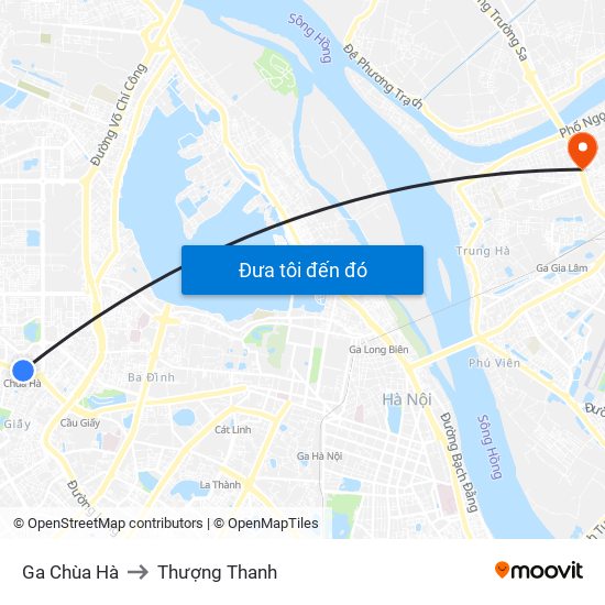 Ga Chùa Hà to Thượng Thanh map