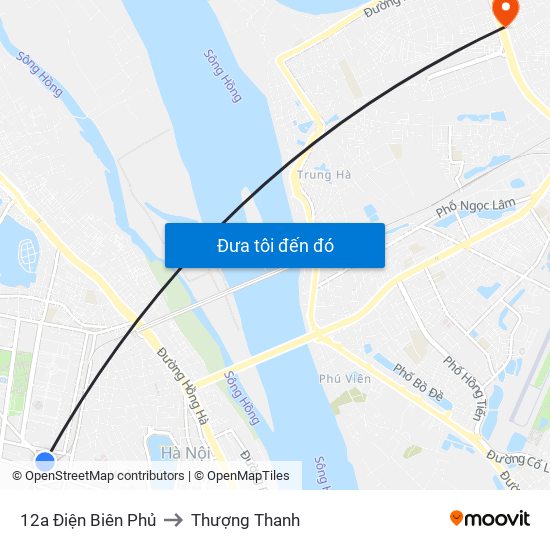12a Điện Biên Phủ to Thượng Thanh map