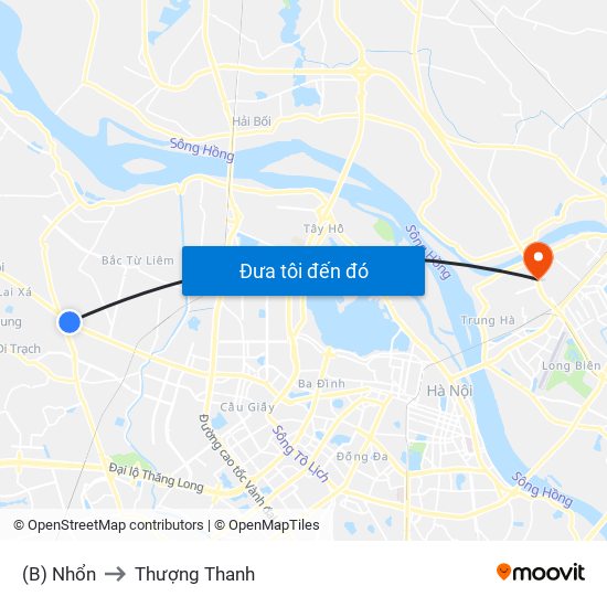 (B) Nhổn to Thượng Thanh map