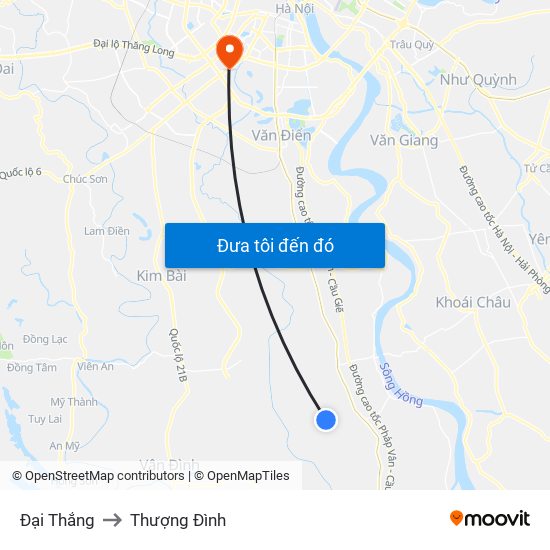 Đại Thắng to Thượng Đình map