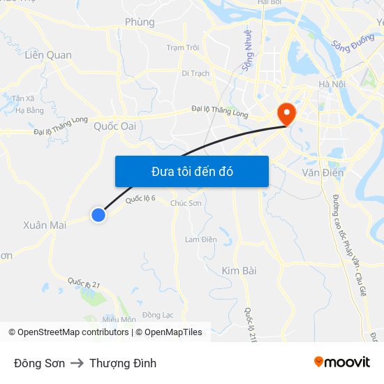 Đông Sơn to Thượng Đình map