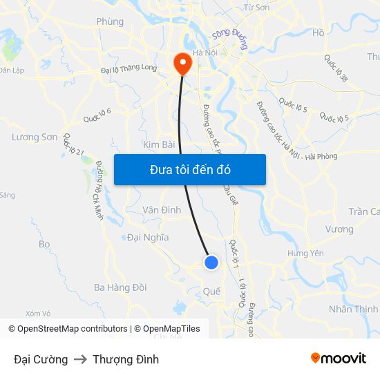 Đại Cường to Thượng Đình map