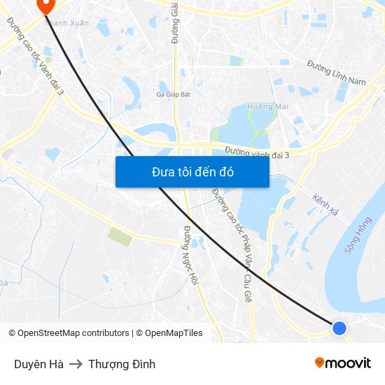 Duyên Hà to Thượng Đình map