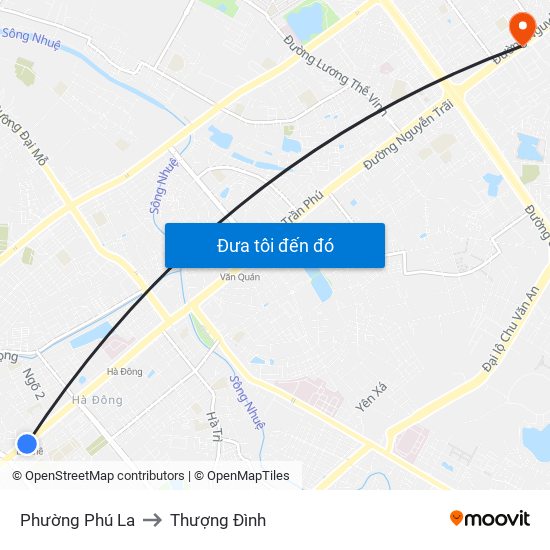 Phường Phú La to Thượng Đình map