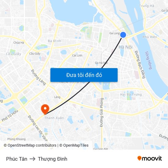 Phúc Tân to Thượng Đình map