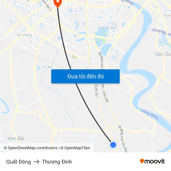 Quất Động to Thượng Đình map