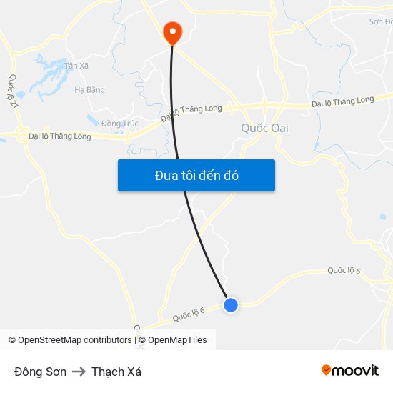 Đông Sơn to Thạch Xá map