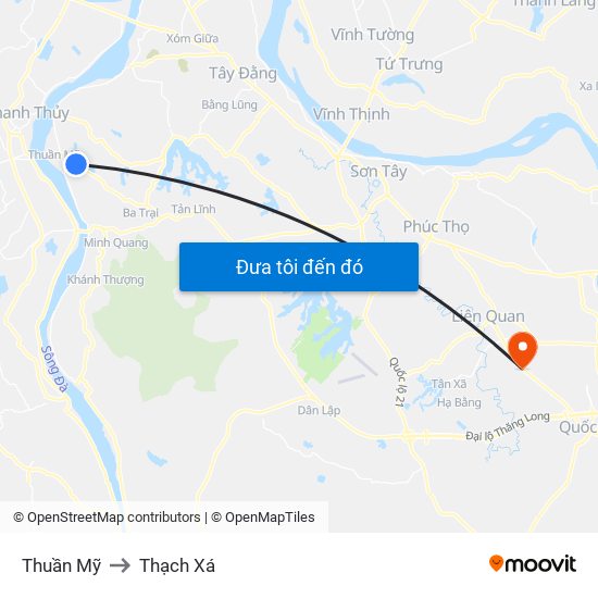 Thuần Mỹ to Thạch Xá map