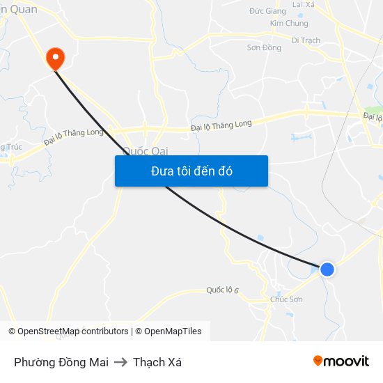 Phường Đồng Mai to Thạch Xá map