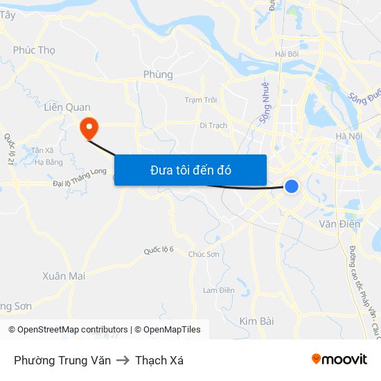 Phường Trung Văn to Thạch Xá map