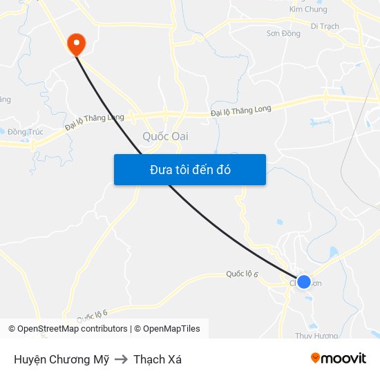 Huyện Chương Mỹ to Thạch Xá map