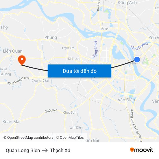 Quận Long Biên to Thạch Xá map