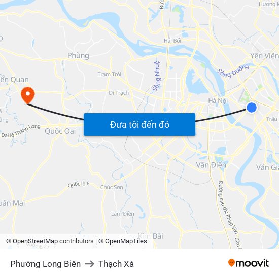 Phường Long Biên to Thạch Xá map