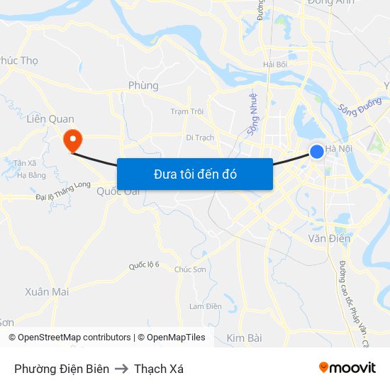 Phường Điện Biên to Thạch Xá map