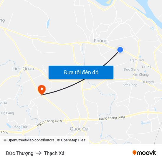 Đức Thượng to Thạch Xá map