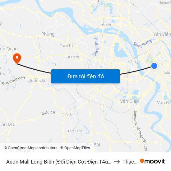 Aeon Mall Long Biên (Đối Diện Cột Điện T4a/2a-B Đường Cổ Linh) to Thạch Xá map